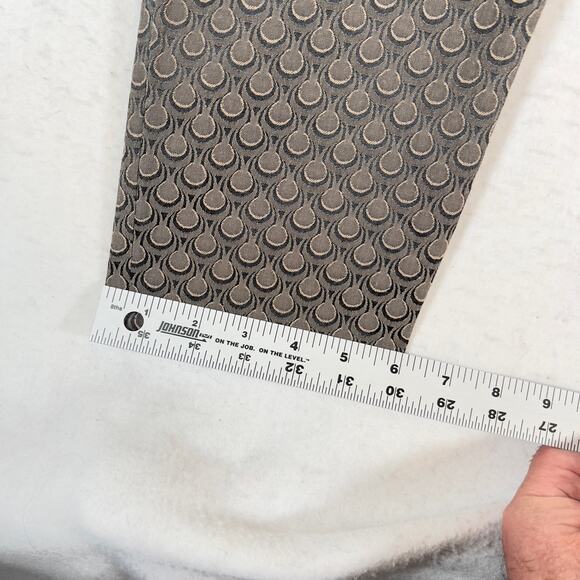 Alfani Ankle Pants Woman's 10 (9" Rise) Brown Geometric Tear Drops Elastic Waist - Picture 5 of 14